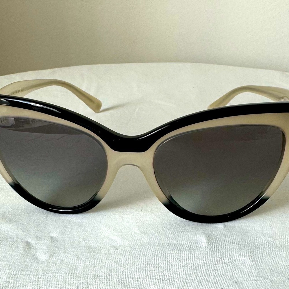 Valentino Black and Beige Sunglasses